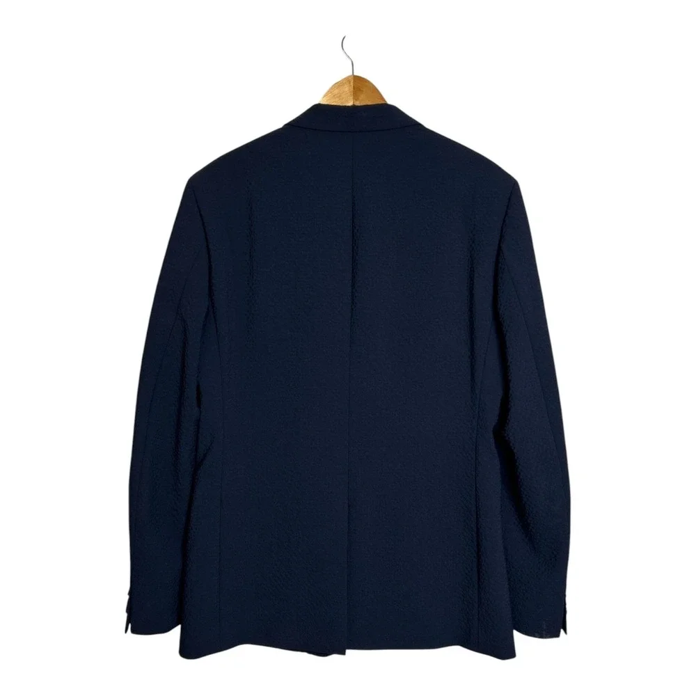 Versace Collection Navy Textured Blazer Sport Coat Jacket IT 52 US 42